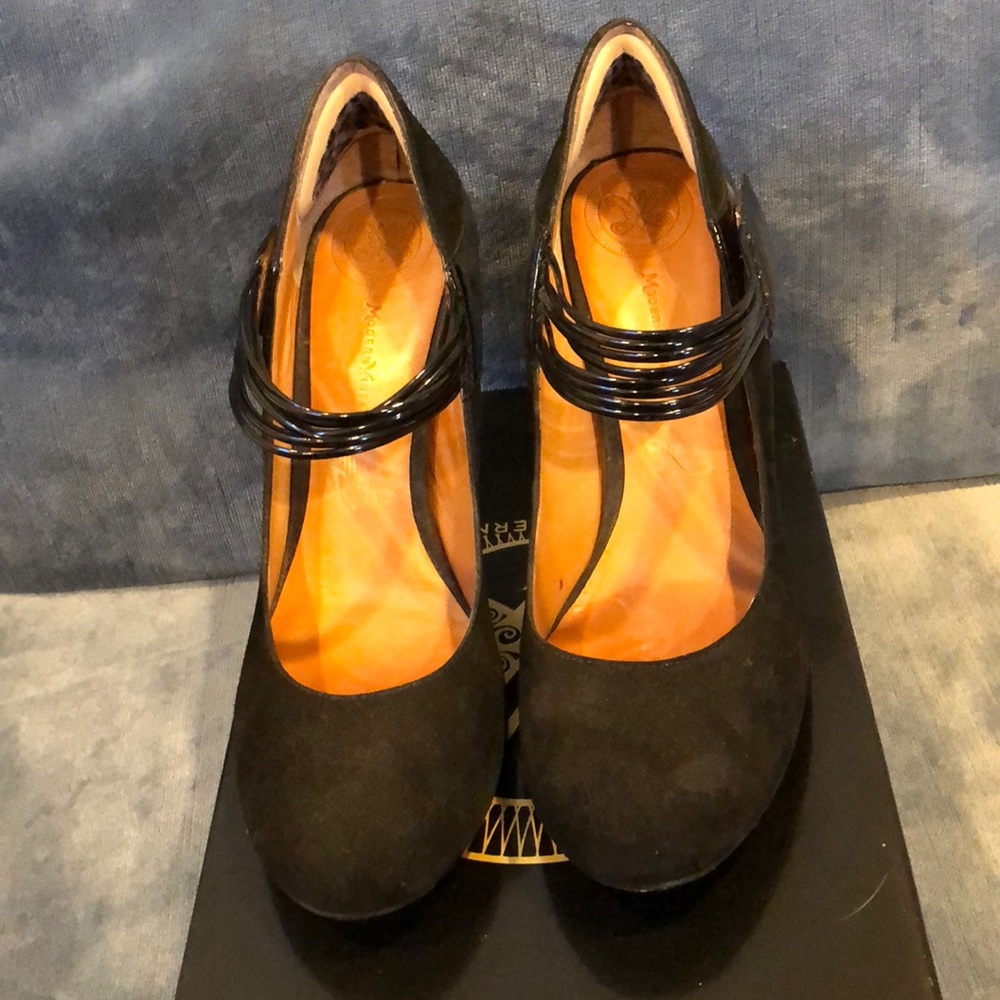 Modern Vintage black patent and suede shoes